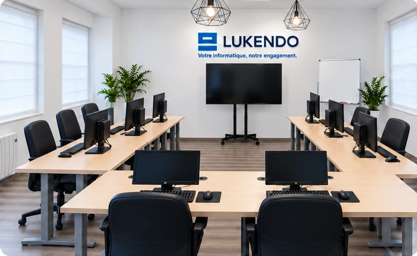 Salle de formation LUKENDO équipée en U.